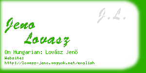 jeno lovasz business card